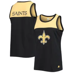 スターター メンズ トップス シャツ ダウン Menstarter BlackGold New Orleansaints Team Touchdown Fashion Tank Top Black ブのサムネイル