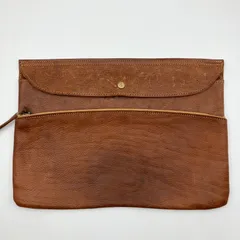 SEAGULL SHIP シーガルシップ レザー クラッチバッグ セカンドバッグ ガジェットケース BAG 本革 ブラウン レディース SQ-8-7