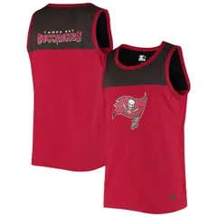 スターター メンズ トップス シャツ ダウン MenstarteredPewter Tampa Bay Buccaneers Team Touchdown Fashion Tank Top Red レのサムネイル
