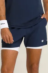 ウィルソン メンズ ボトムス ハーフパンツ・ショーツ ショートパンツ WILSON Tournament V2 Tennishorts Classic Navy ネイビーのサムネイル