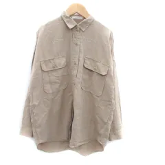 ジーナシス JEANASIS カジュアルシャツ 長袖 無地 F ベージュ /HO2