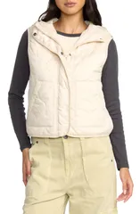 ビラボン レディース アウター ジャケット・ブルゾン キルティング ベスト Billabong Cliffs Quilted Vest White Cap ホワイトのサムネイル