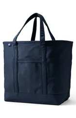 ランズエンド レディース バッグ Lands End Open Top Canvas Tote Bag True Navy ネイビーのサムネイル