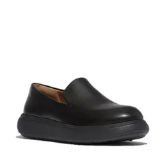 フィットフロップ レディース シューズ スリッポン・ローファー レザー FitFlop IQ Comff Leather Loafers All Black ブラックのサムネイル
