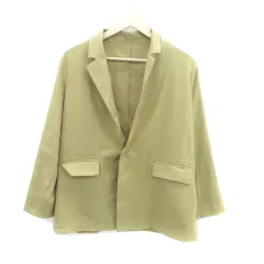 ロペピクニック ROPE Picnic テーラードジャケット シングル ミドル丈 オーバーサイズ 38 M 黄緑 ライトグリーン /HO45