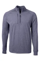 カッターアンドバック メンズ アウター パーカー・スウェット ハーフジップ Cutter Buck Adapt Heather Quarter Zipullover Navy Blue Heatherのサムネイル