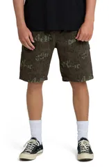 ビラボン メンズ ボトムス ハーフパンツ・ショーツ ショートパンツ Billabong Badog Camo Elastic Waist Carpenter Shorts Green Camo グリーのサムネイル