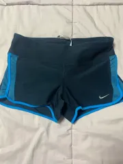 NIKE ハーフパンツ ブラック/ブルー レディース