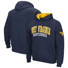 コロシアム メンズ アウター パーカー・スウェット Mens Colosseum Navy West Virginia Mountaineers Double Arch Pullover Hoodie Navy ネイビー