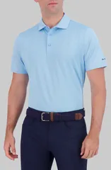 ベンシャーマン メンズ トップス ポロシャツ Ben Sherman Tonal Diamond Jacquard Performance Golf Polo Light Blue ブルーのサムネイル
