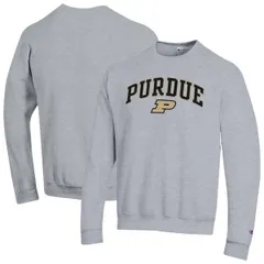 チャンピオン メンズ アウター パーカー・スウェット シャツ ロゴ MensChampion Heather Gray Purdue Boilermakers Arch Over Logo Pullover Sweatshirt Heather Gray グレ