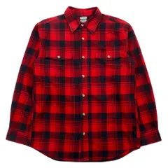 Columbia タイタニウム TITANIUM フランネル ワークシャツ M レッド ブラック コットン