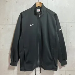 90's NIKE ナイキ トラックジャケット ジャージ トップス ヴィンテージ オールド M ロゴ 刺繍 スウォッシュ スウッシュブラック 黒 メンズ SQ-9-4
