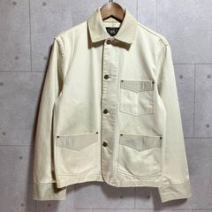 RRL DOUBLE RL ダブルアールエル RALPH LAUREN ラルフローレン カバーオール ジャケット アウター コーデュロイ S ホワイト 白 メンズ SQ-9-5