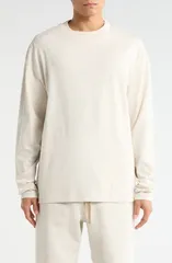 フィアオブゴッド メンズ トップス Tシャツ Fear of God Essentials Classic Fit Long Sleeve TShirt Oatmeal Heather ヘザー