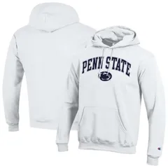 チャンピオン メンズ アウター パーカー・スウェット ロゴ フリース MensChampion White Penn State Nittany Lions Arched Logo Fleece Pu