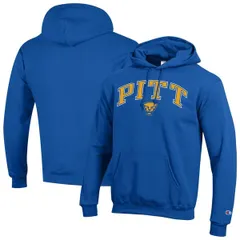 チャンピオン メンズ アウター パーカー・スウェット ロゴ フリース MensChampion Royal Pitt Panthers Arched Logo Fleece Pullover Hood