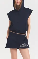 【送料無料】 スキムズ レディース パーカー・スウェット アウター Boyfriend Fleece Muscle Hoodie Navy