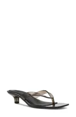 スティーブ マデン レディース シューズ ヒール Steve Madden Tracie Kitten Heel Flip Flop Smoke スモーク