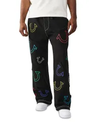 トゥルーレリジョン メンズ ボトムス カジュアルパンツ スウェットパンツ ロゴ グラフィック True Religion Big T Baggy Logo Graphic Sweatpants Jet Black ブラック