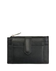 [무료 배송] 로이스 여성 지갑 액세서리 Zippered Compact Card Case Wallet Black