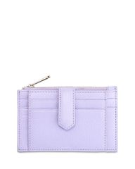 [Free Shipping] Royce Women's Zippered Compact Card Case Wallet Lavender