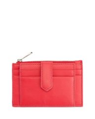 [Free Shipping] Royce Women's Zippered Compact Card Case Wallet Magenta