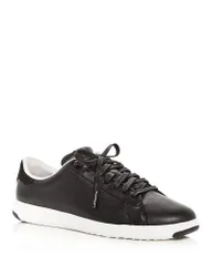 【送料無料】 コールハーン レディース スニーカー シューズ Womens GrandSport Leather Lace Up Sneakers BlackOptic