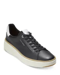 【送料無料】 コールハーン レディース スニーカー シューズ Womens Grandpro Topspin Sneakers BlackWhite Leather