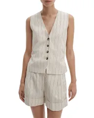 ラグアンドボーン レディース アウター ベスト rag bone Paulette Stripe Vest White Stripe ホワイトのサムネイル