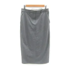 ザラ ZARA タイトスカート ロング丈 マキシ丈 無地 スリット S グレー /SY16