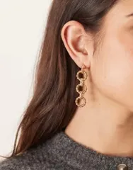 アクセサライズ レディース アクセサリー ピアス・イヤリング Accessorize triple chain link long drop earrings GOLD ゴールドのサムネイル