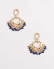 アクセサライズ レディース アクセサリー ピアス・イヤリング Accessorize cluster beaded fan drop earrings tone GOLD ゴールドのサムネイル