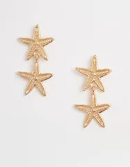 アクセサライズ レディース アクセサリー ピアス・イヤリング Accessorize starfish double drop earrings tone GOLD ゴールドのサムネイル