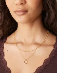 アクセサライズ レディース アクセサリー ネックレス・チョーカー・ペンダントトップ レース Accessorize Z layered clear faux quartz necklace in 14のサムネイル
