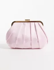トゥルーデカデンス レディース バッグ プリーツ サテン True Decadence pleated satin clutch bag PINK ピンク
