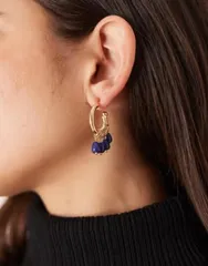 アクセサライズ レディース アクセサリー ピアス・イヤリング Accessorize sienna beaded ring hoop earrings GOLD ゴールドのサムネイル