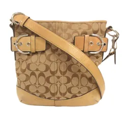 コーチ COACH 3574 シグネチャー ショルダーバッグ キャンバス レザー ベージュ ■GY99