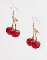 アクセサライズ レディース アクセサリー ピアス・イヤリング Accessorize resin cherry drop earrings RED レッドのサムネイル