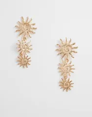 アクセサライズ レディース アクセサリー ピアス・イヤリング Accessorize triple sun long drop earrings tone GOLD ゴールドのサムネイル