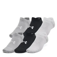 アンダーアーマー レディース アンダーウェア 靴下 Under Armour Essential 6Pack NoShow Socks Unisex BlackWhtGry ブラック