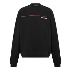 ディースクエアード メンズ アウター パーカー・スウェット DSquared2 DSQ Line Crew Sn62 Black ブラック
