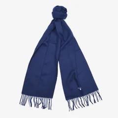 バブアー メンズ アクセサリー マフラー・ストール・スカーフ ウール Barbour Plain Lambswool Scarf Navy NY11 ネイビー