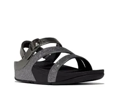 フィットフロップ レディース シューズ サンダル FitFlopSkinny II Wedge Sandal BlackPewterSilver ブラック