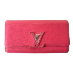 ルイヴィトン LOUIS VUITTON M62367 ポルトフォイユ カプシーヌ 長財布 ウォレット レザー ピンク ☆AA★