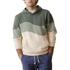マリーン レイヤー メンズ アウター パーカー・スウェット フリース Marine Layerelaxed Cloud 9 Fleece Hoodie Mens Green Colorblock グリ