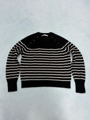 ZARA レディース ストライプ ボタン ニット