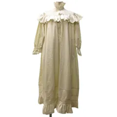 ライト WRYHT タグ付き 23SS VICTORIAN EMBROIDERED NIGHT DRESS シャツワンピース ロング 長袖 フリル ピンタック オールドジョー取扱い 231WT-DR05 白 ホワイト 1 約S ■BL4