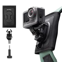 【人気商品】バッグストラップマウント360度回転ベース付き アクションカメラ用アクセサリー 調節可能 滑り止め布製ストラップ GoPro Hero 13 12 11 10 バックパッククリップ 9 8 Insta360 X5 X4 X3 GO3 Ace AKA