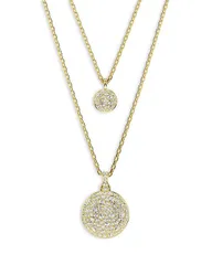 スワロフスキー レディース アクセサリー ネックレス・チョーカー・ペンダントトップ レース Swarovski Meteora Layered Pendant Necklace 15 Gold ゴールド
